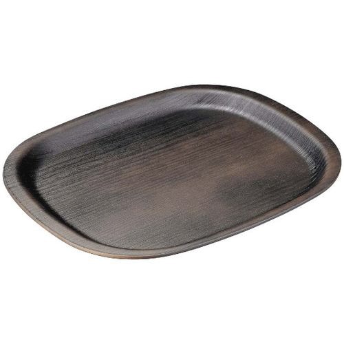 小判木目トレー 尺2寸 総ダークブラウン