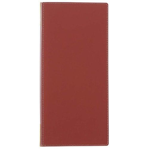 ピン付革メニューブック タテS エンジ