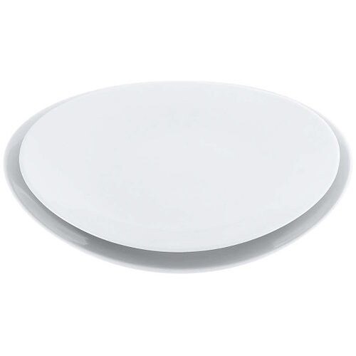 磁器 中華・洋食兼用食器 白楕円深皿 25cm