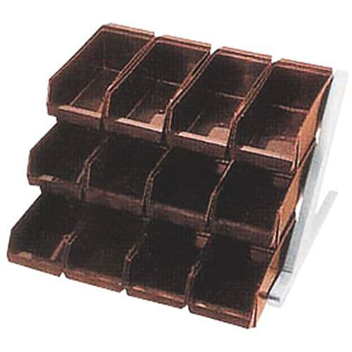 DXオーガナイザー 3段4列 ブラウン