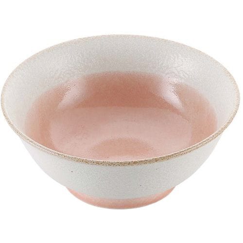磁器 中華食器 釉彩ピンク 高台丼 6.5寸