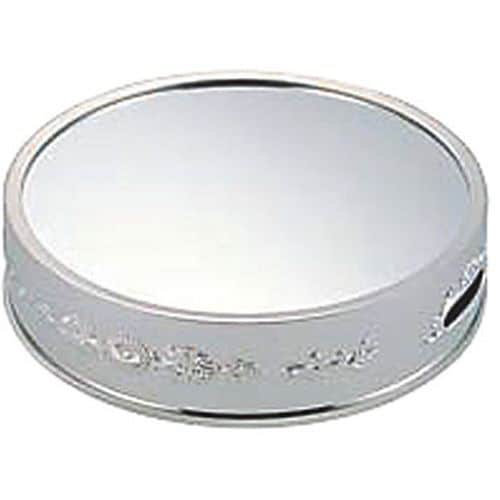 丸ミラープレート 32インチ黒 アクリル製 菊