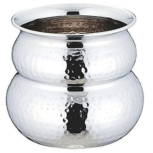 ステンレス ガラ入れ スパイラル 槌目入り M