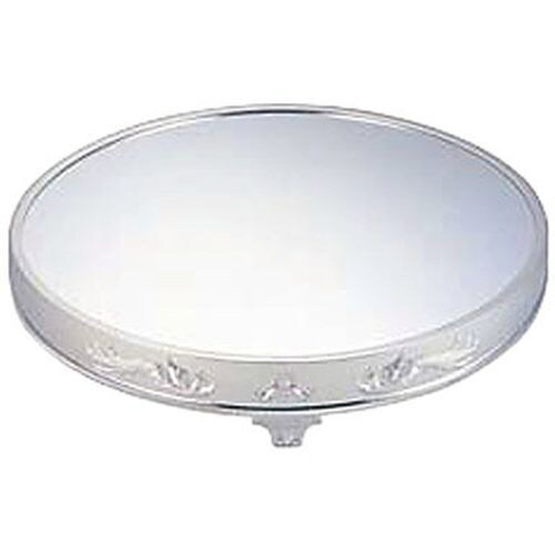 丸ミラープレート足付 24インチ アクリル製バラ