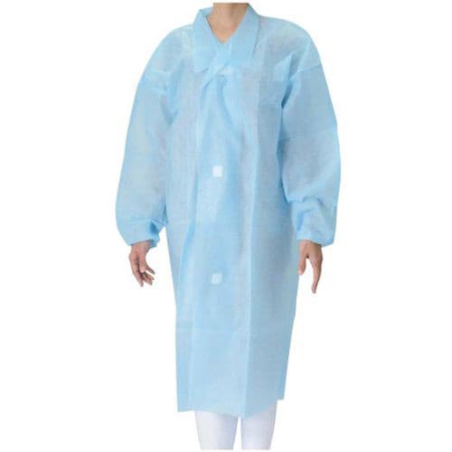 不織布 ガウンブルー(50枚)マジックテープ L