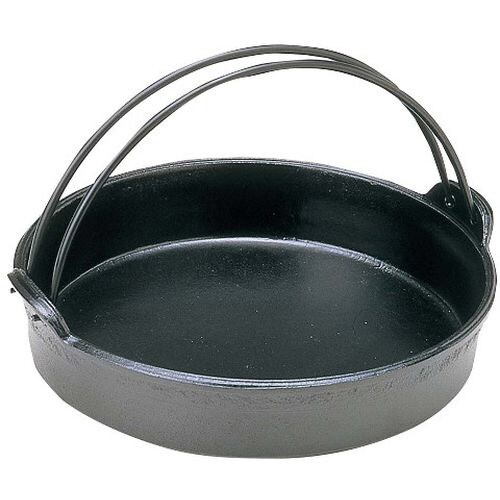 アルミ 電磁 すきやき鍋 ツル付 22cm