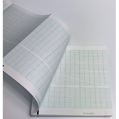 分娩監視用記録紙折150mm折り畳み型赤境界線20