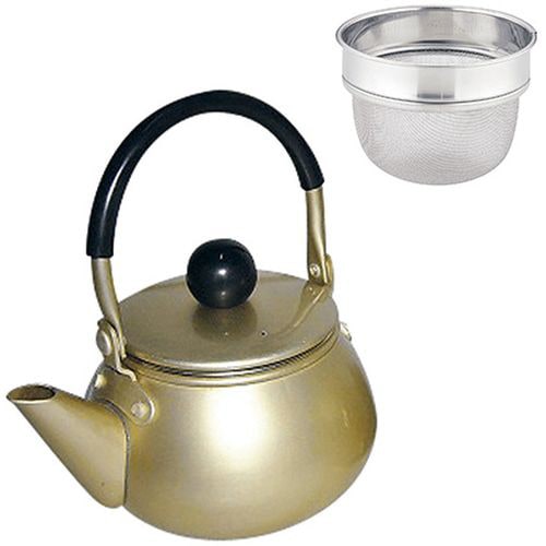 アルマイト ドリーム急須 ツル付 ゴールド