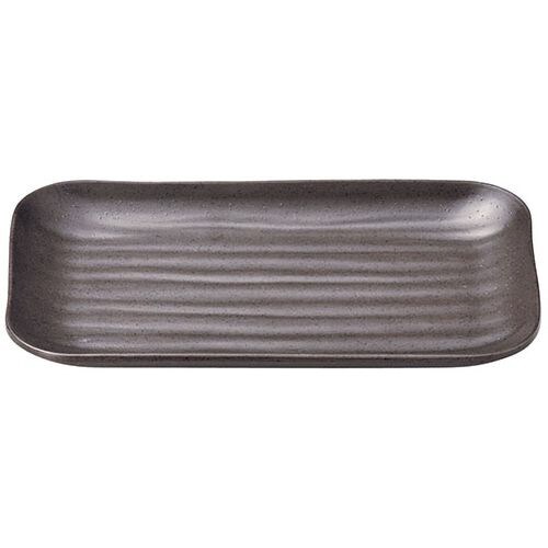 メラミンウェア 茶 角皿 大 M11−572