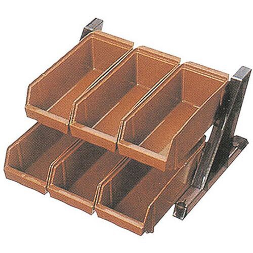 オーガナイザー 3段4列 ブラウン 094023