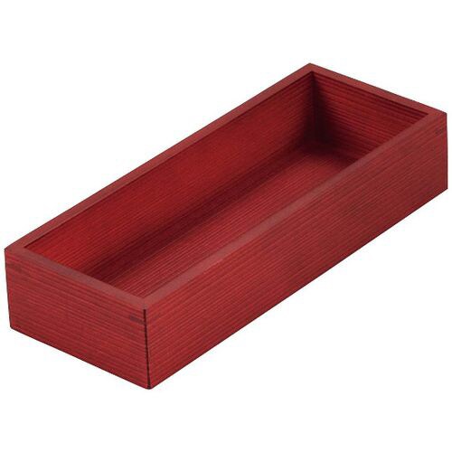 木製 千筋カトラリーボックス 赤