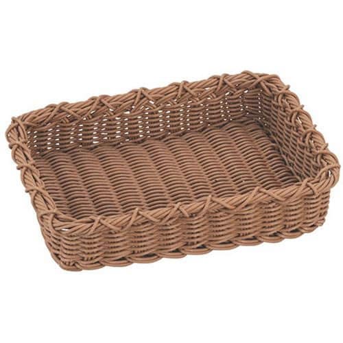 角型フードバスケット デコレートエッジ 45型 茶