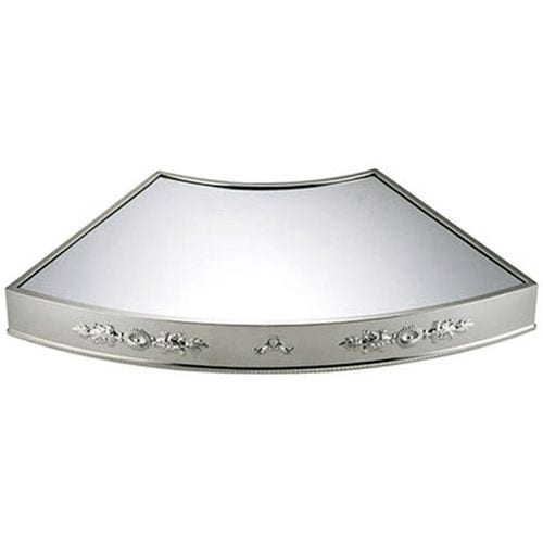 末広型ミラープレート 黒 アクリル製 菊