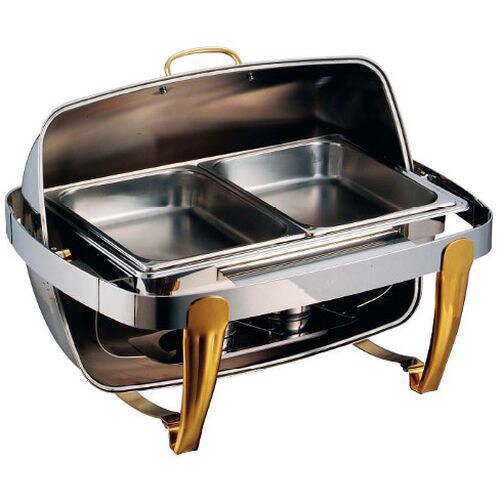 ロールトップチェーファー 角型無段階開閉式ダブル