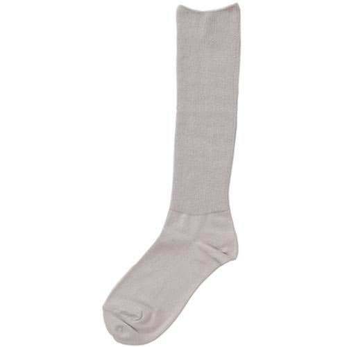 婦人ふくらはぎ楽らくハイソックス綿混 ミドルグレー