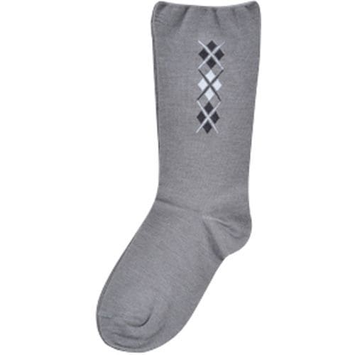 紳士柄しめつけません毛混ソックス ダークグレー