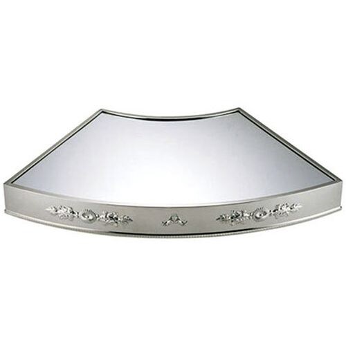 末広型ミラープレート 黒 アクリル製 バラ