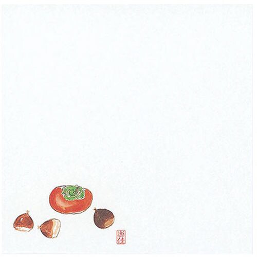 耐油懐敷 18角 柿と栗 1000枚入