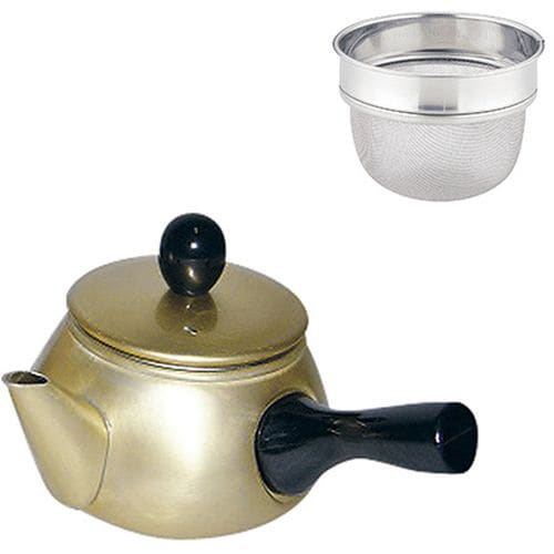 アルマイト ドリーム急須 横手 ゴールド