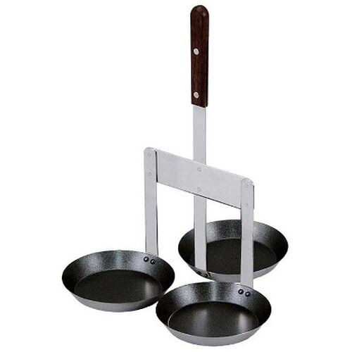 ステンレス らくらくカキ揚げ(フッ素コート)3連