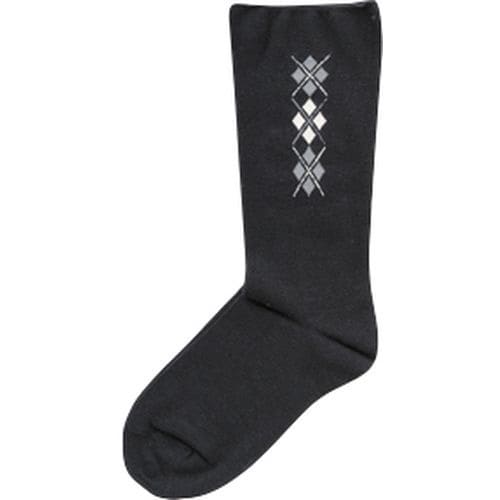 紳士柄しめつけません毛混ソックス ブラック