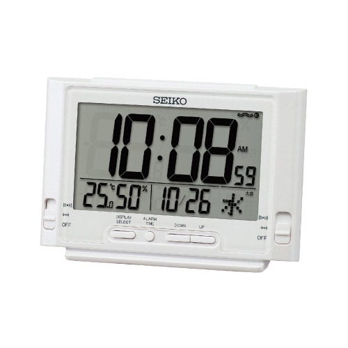 アラーム2チャンネル温湿度切替式電波SQ320W