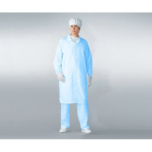 無塵衣AS206C 男女兼用コート ブルー 4L