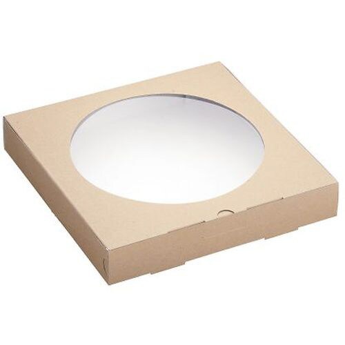 クラフトピザBOX窓付き 正角(25枚入)