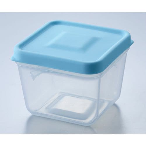 ふたがトングになる保存容器 ミントブルー