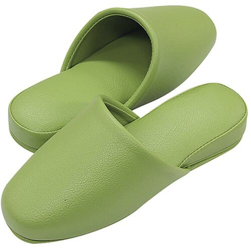 スリッパ(抗菌カラーテンダー) 前閉じ グリーン