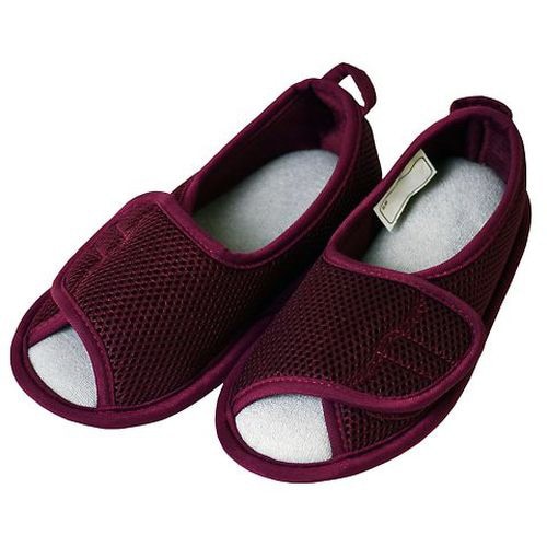 ささえルームシューズ(つま先開き)ワイン M