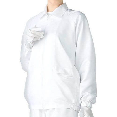 無塵衣AS203C 男女兼用上着 白 5L