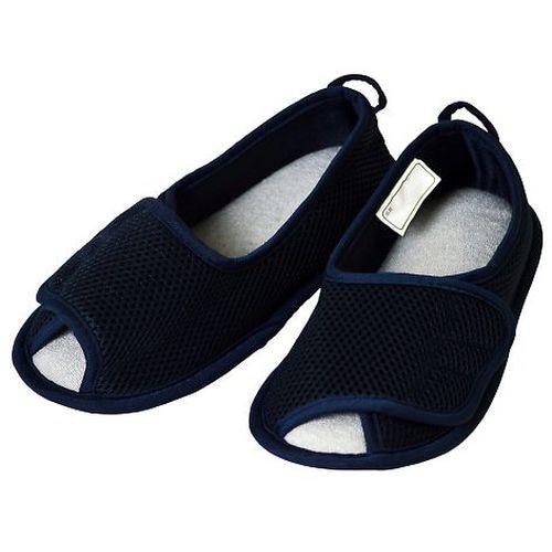 ささえルームシューズ(つま先開き)ネイビー 3L