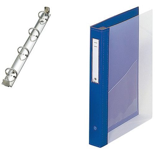 カルテブッククリヤー 4穴タイプ ブルー