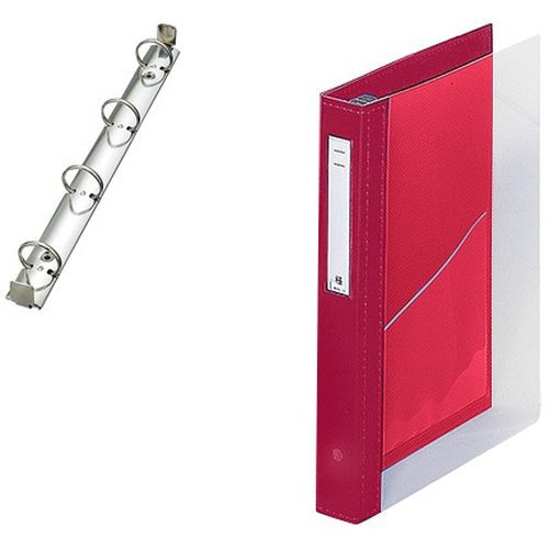 カルテブッククリヤー 4穴タイプ レッド