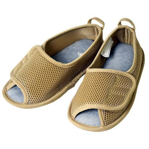 ささえルームシューズ(つま先開き)ベージュ L