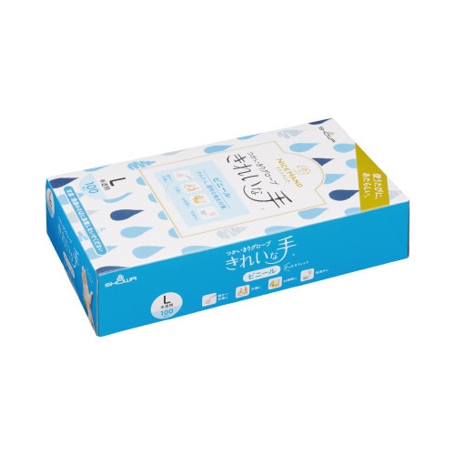 きれいな手つかいきりグローブビニール100枚入L