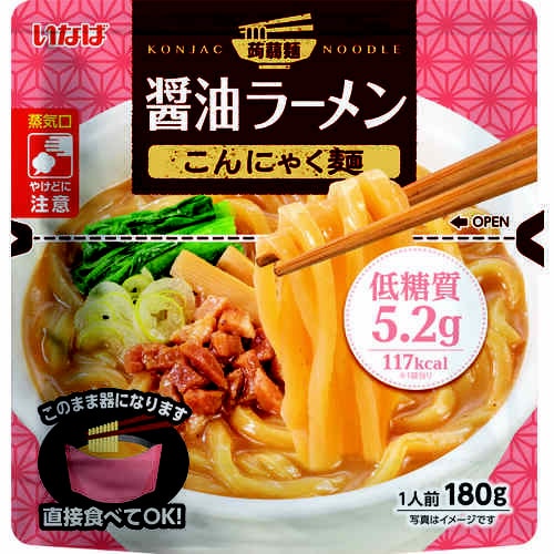 いなば 醤油ラーメンこんにゃく麺180g12個