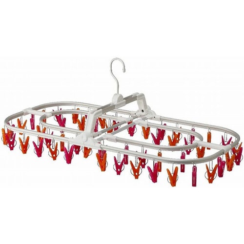 アルミジャンボ角ハンガー52 ピンク&オレンジ