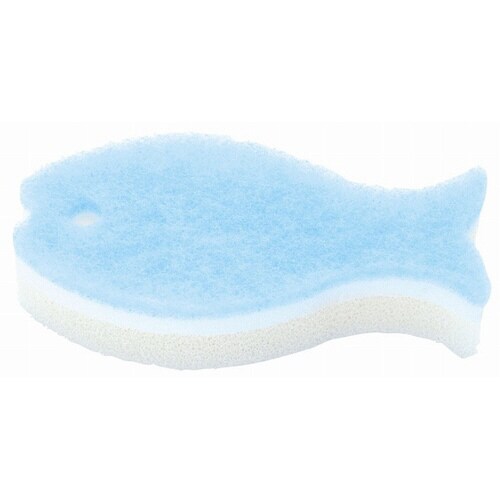 おさかなスポンジ ライトブルー