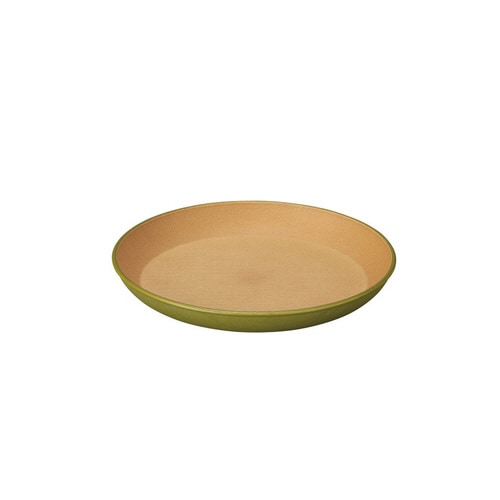 アースカラー抗菌ラウンドプレートL オリーブ
