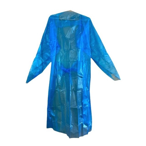 衛生ポリエチレンガウン ブルー
