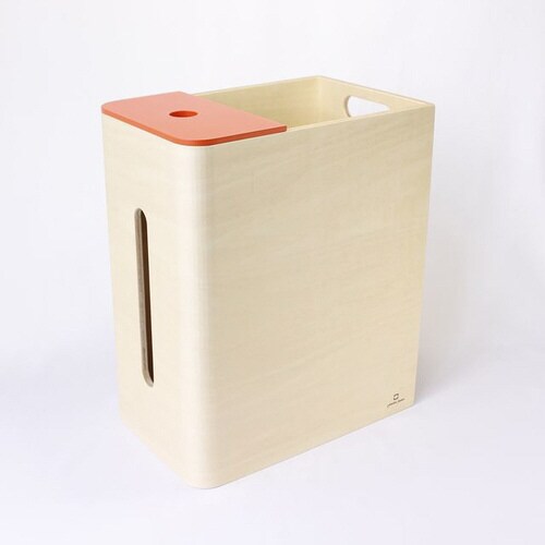 ティッシュケース&ダストボックス オレンジ
