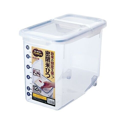 密閉米びつ 12kg(パッキン付) ナチュラル