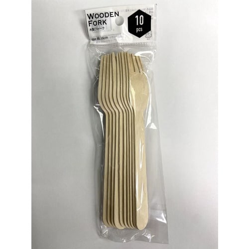 木製フォーク16cm 10本入り