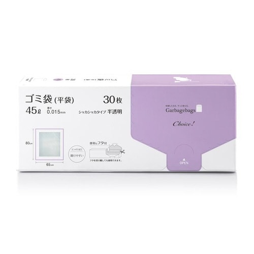 チョイスゴミ袋45L 0.015mm半透明30P