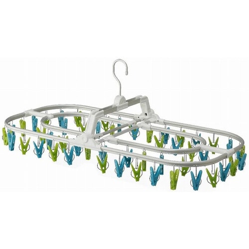 アルミジャンボ角ハンガー52 グリーン&ブルー