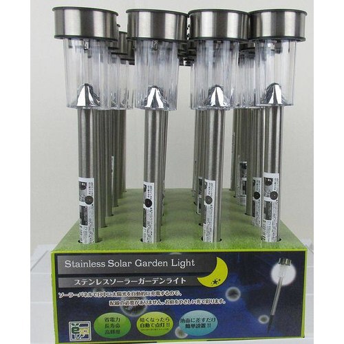 LEDステンレスソーラーガーデンライトFT−046