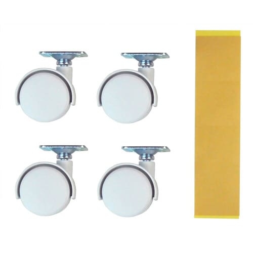 貼るだけキャスター4個組 ホワイト