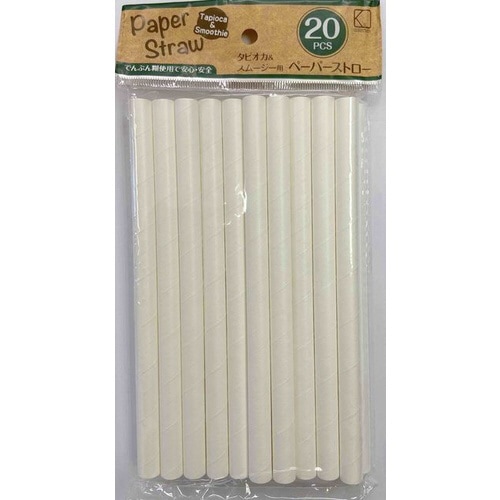 ペーパーストロー6×190mm20本入 WH